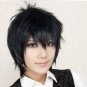30cm Perk Hair Silver Soul Hijikata Toushirou Black Cosplay Wig