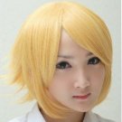 30cm Perk Hair Flax golden Cosplay Wig
