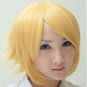 30cm Perk Hair Flax golden Cosplay Wig