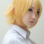 30cm Perk Hair Flax golden Cosplay Wig