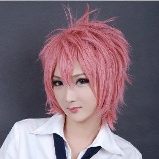 30cm Perk Hair Ao no Exorcist Shima Renzou Pink Cosplay Wig
