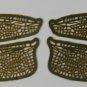 TWO SETS Etched BRASS Filigree Dragonfly or Fairy Wings 1/2 Life size 1-1/4"