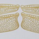 Style 2 Etched BRASS True To Life Filigree Dragonfly or Fairy Wings 2X size 5"