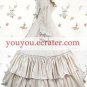 Beige Long Sleeves Ruffled Double-Layer Bow  Classic Lolita Dress