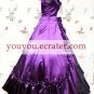 Black And Purple Cuff Sleeves Ruffled Multi-layer Satin Lace Classic Lolita Dress