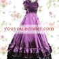 Black And Purple Spaghetti Ruched Classic Lolita Dress