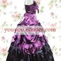 Black And Purple Spaghetti Ruched Classic Lolita Dress