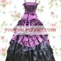 Black And Purple Spaghetti Ruched Classic Lolita Dress