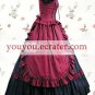 Black And Red Sleeveless Ruffled Bandage Classic Lolita Dress