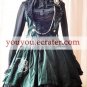 Warm Dark Green Velvet Bandage Classic Lolita Dress