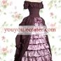 Dark Red  Satin Off-The-Shoulder Multi-Layer Gothic Lolita Dress