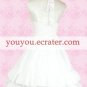 White Halter Ruffles Cotton School Lolita Dresss