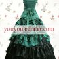Blackish Green And Black Sleeveless Bow Multi-layer Pleated Satin Classic Lolita Dress