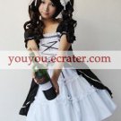 Black White Women Lolita Dress