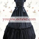 Black Sleeveless Ruffled Ribbon  Classic Lolita Dress