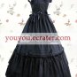 Black Sleeveless Ruffled Ribbon  Classic Lolita Dress