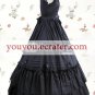 Black Sleeveless Ruffled Ribbon  Classic Lolita Dress