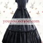 Black Sleeveless Ruffled Ribbon  Classic Lolita Dress