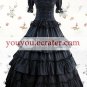 Black Short Sleeves Square Multi-Layer Bandage  Classic Lolita Dress