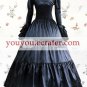 Black Long Sleeves Stand Collar Multi-Layer Satin Classic Lolita Dress