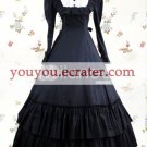 Black Long Sleeves Ruffled Double-layer Bow  Classic Lolita Dress
