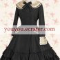 Black Long Sleeves Lace Ruffles Double Breasted  Classic Lolita Dress