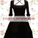 Black Long Sleeves Cross Straps  Classic Lolita Dress