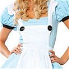 blue and white Maid dress