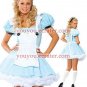blue and white Maid dress