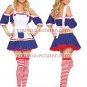 bleaterfull blue and red Maid Costume (101)