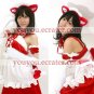 New product red and white cosplay Maid Costume (106)