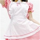 New product  pink and white sweet Maid Costume (107)