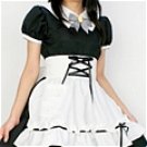 New product  lovely black and white cosplay Maid Costume (119)