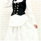 New product  long white and black lolita Maid Costume (128)