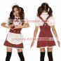 New product  Red lattice lolita Maid Costume (130)