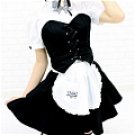 New product Sweet black and white lolita Maid Costume (133)