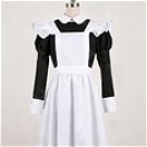 New product  long lovely black cosplay Maid Costume (158)