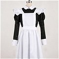 New product  long lovely black cosplay Maid Costume (158)