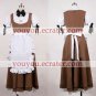 New product   Long brown and white apron Maid Costume (163)