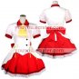 New product Red and white cosplay Maid Costume (170)