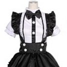 New product Black Satin cosplay  Maid Costume (171)