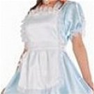 New product   Sweet blue satin cosplay Maid costume (Lyndal)