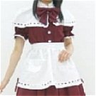 New product   Dark red cosplay lolita Maid Costume (Marina)