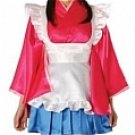 New product   Sweet Red and blue satin Maid Costume (Rei)