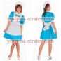 New product Sweet blue and white cosplay Maid Costume (Uruka)