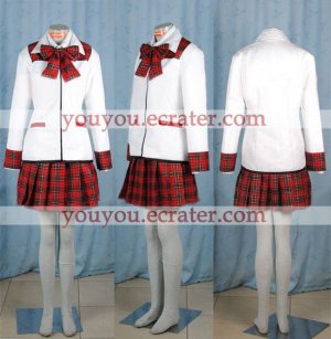 New product  White and red School Uniform Cosplay girl Costume