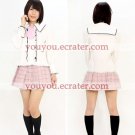 New product   Pink School Uniform Cosplay girl Costume(05)