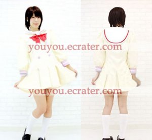 New product  light yellow School Uniform Cosplay girl Costume