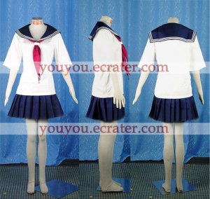 New product   Blue and white School Uniform Cosplay girl Costume