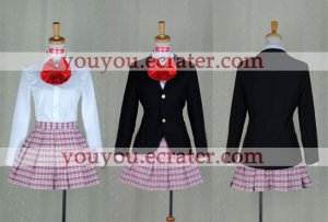 New product   Red and black School Uniform Cosplay girl Costume